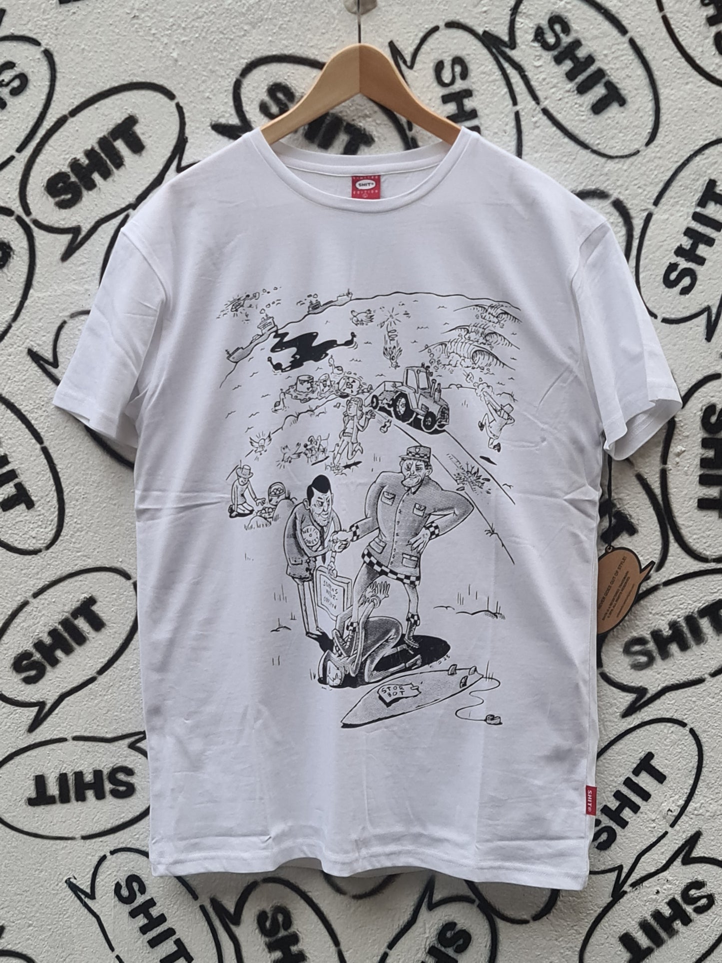 SURFERS VS THE NORWEGIAN KINGDOM, SHIT® T-shirt, White