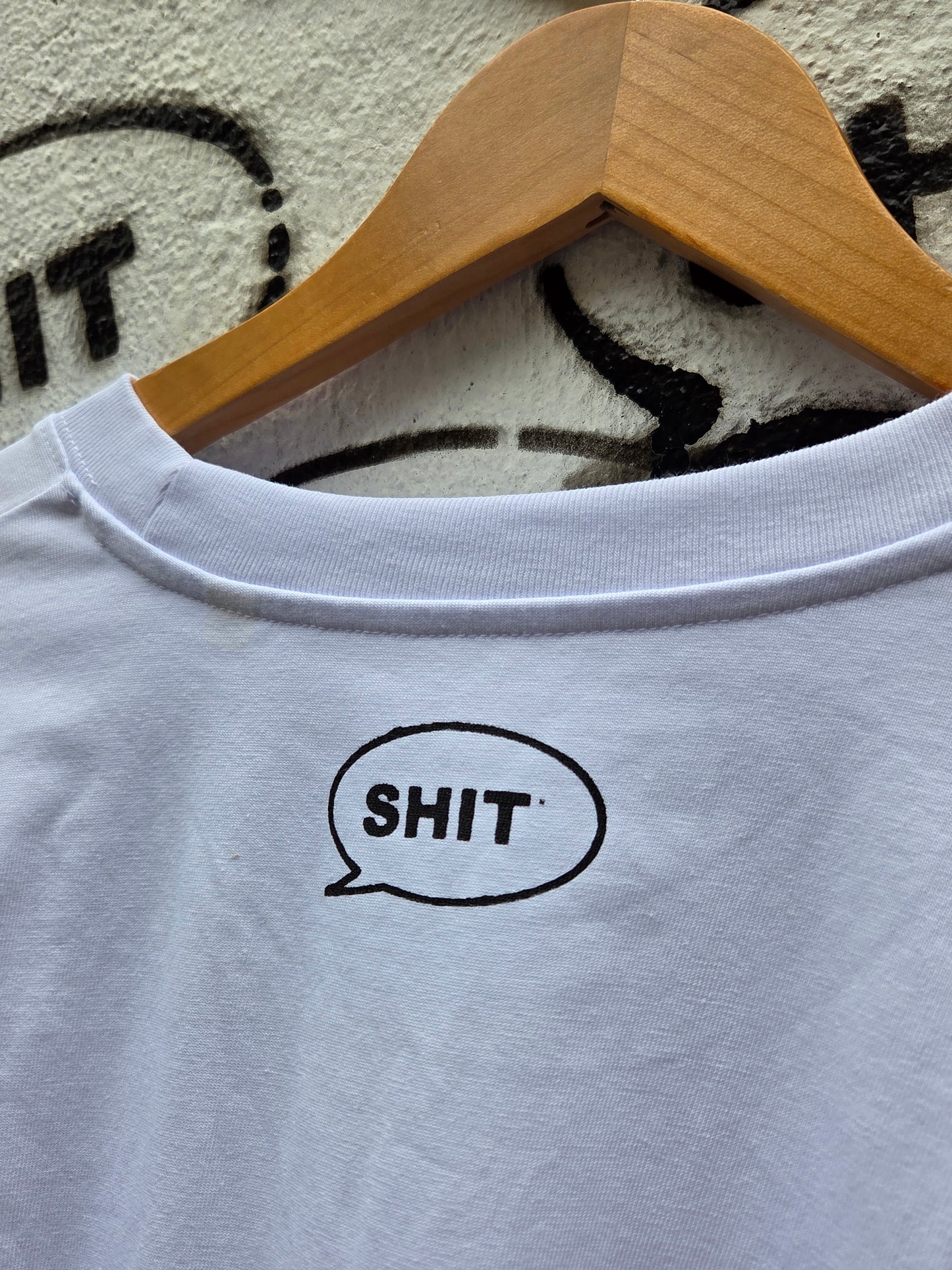 SHIT® X CHECKPOINT, Longsleeve, Wht/Blk