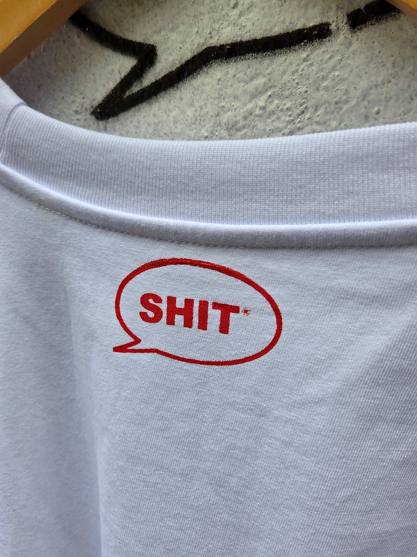 SHIT® X CHECKPOINT, Longsleeve, Wht/Red