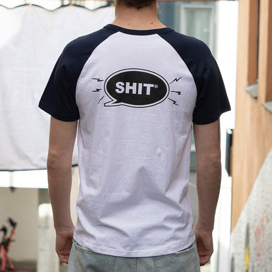 SHIT® TB 21 T-shirt, White/Dark Blue