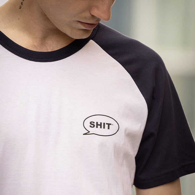 SHIT® TB 21 T-shirt, White/Dark Blue