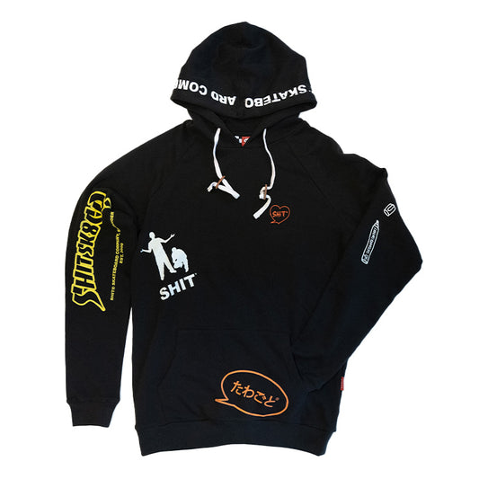 SHIT® MULTILOGO HOODIE BLACK