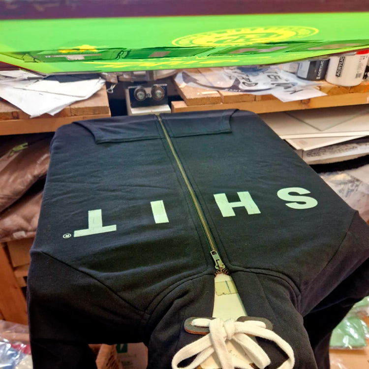 SHIT® TEXT LOGO ZIP-HOODIE BLACK