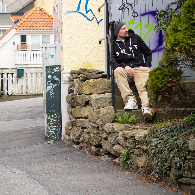 SHIT® TEXT LOGO ZIP-HOODIE BLACK