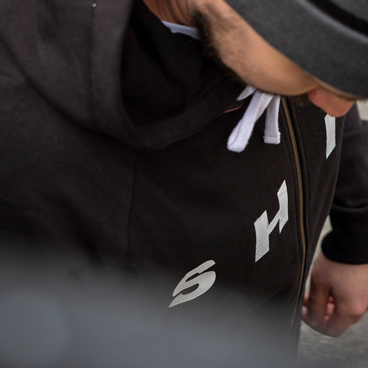 SHIT® TEXT LOGO ZIP-HOODIE BLACK