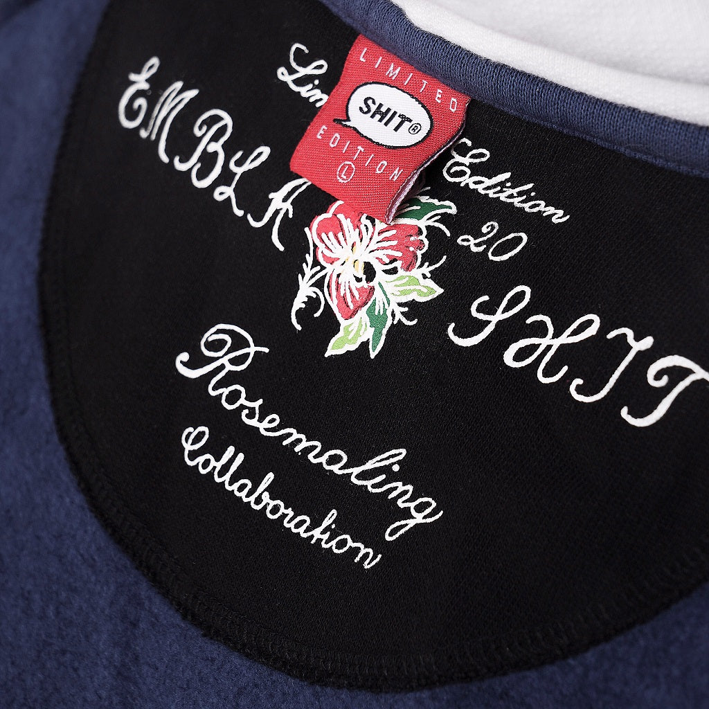 SHIT® X EMBLA HOODIE BLUE/WHITE