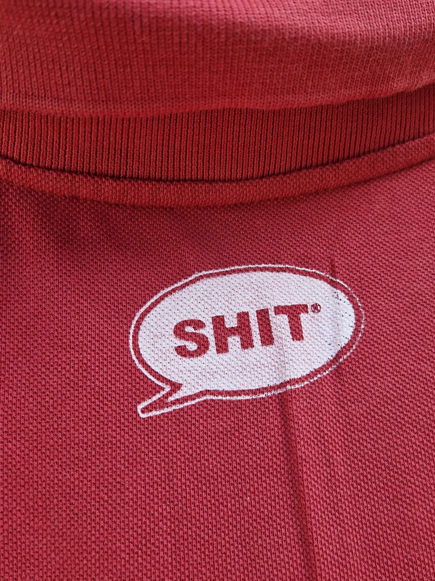 SHIT® LONGSLEEVE PIQUE T-SHIRT, BURGUNDY