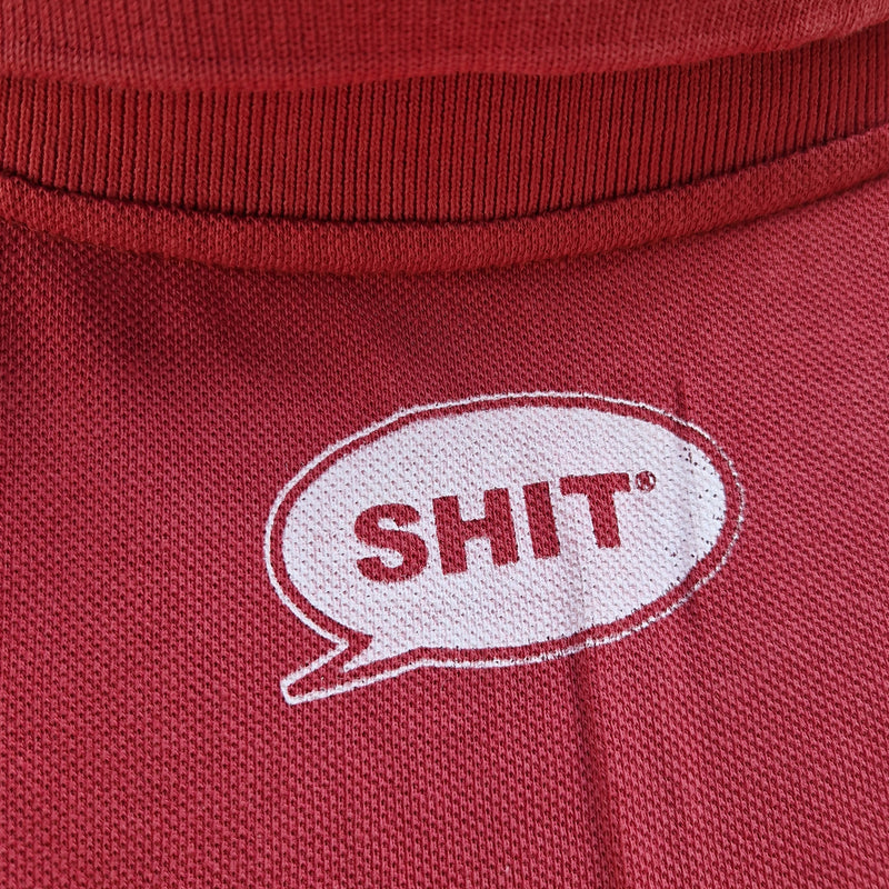 SHIT® LONGSLEEVE PIQUE T-SHIRT, BURGUNDY