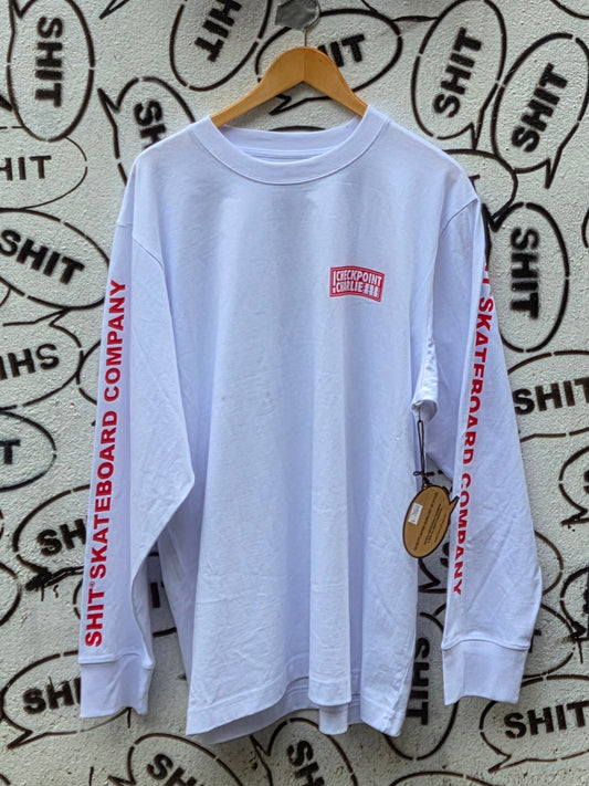 SHIT® X CHECKPOINT, Longsleeve, Wht/Red