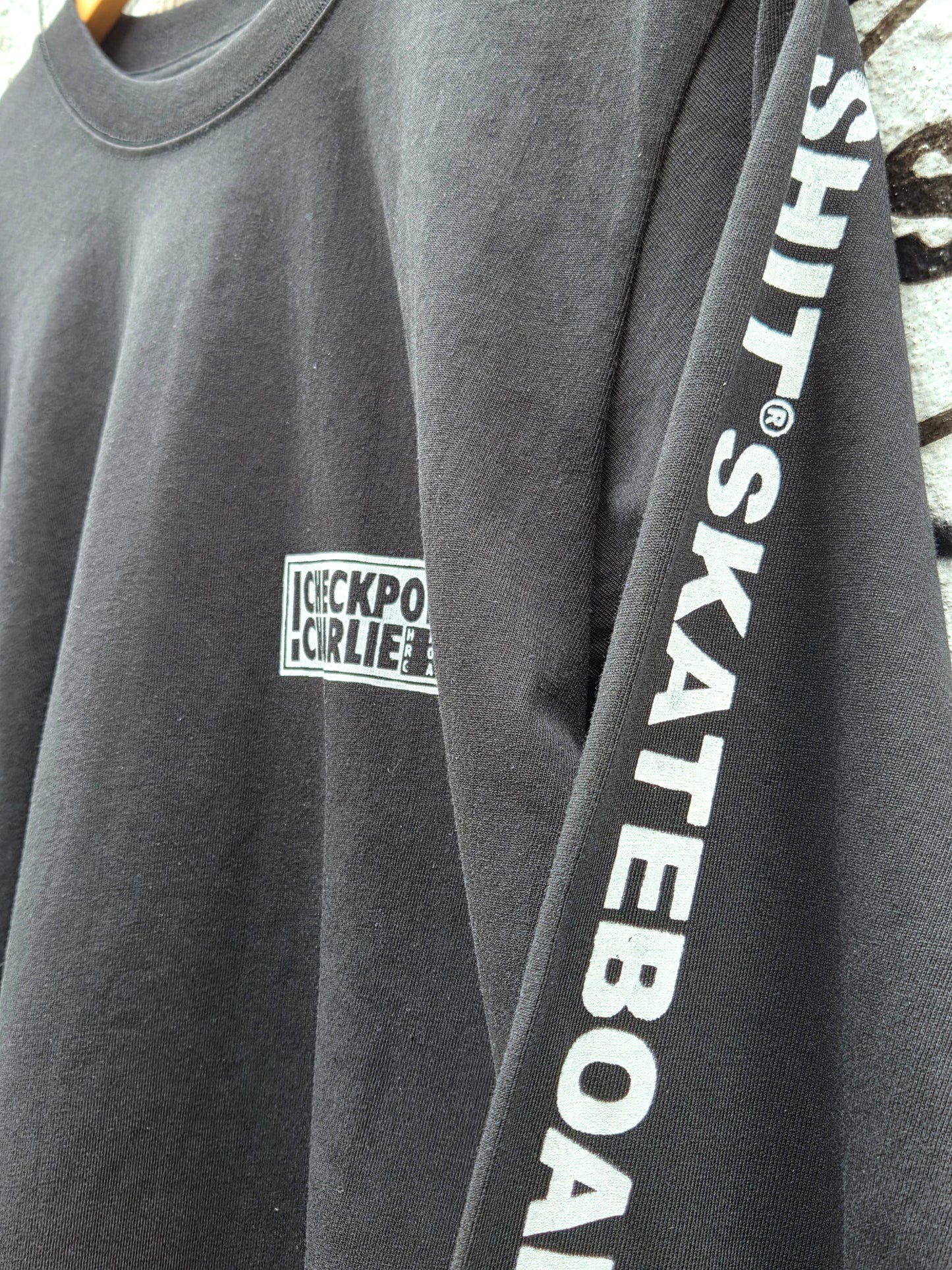 SHIT® X CHECKPOINT, Longsleeve, Blk/Wht