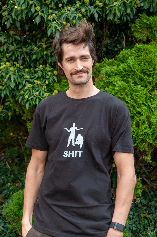 SHIT® T-shirt, OG PERSONS LOGO, Black