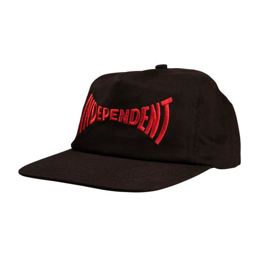 Independent Cap Spanning Snapback Black O/S ADULT