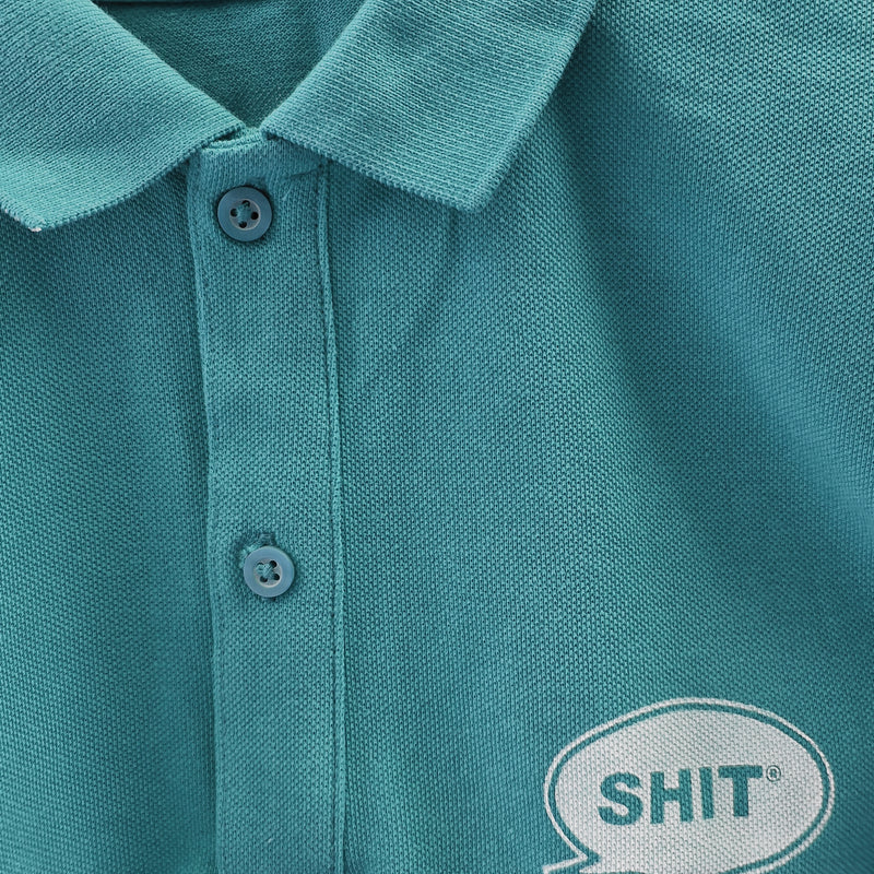 SHIT® LONGSLEEVE PIQUE T-SHIRT, OCEANGREEN