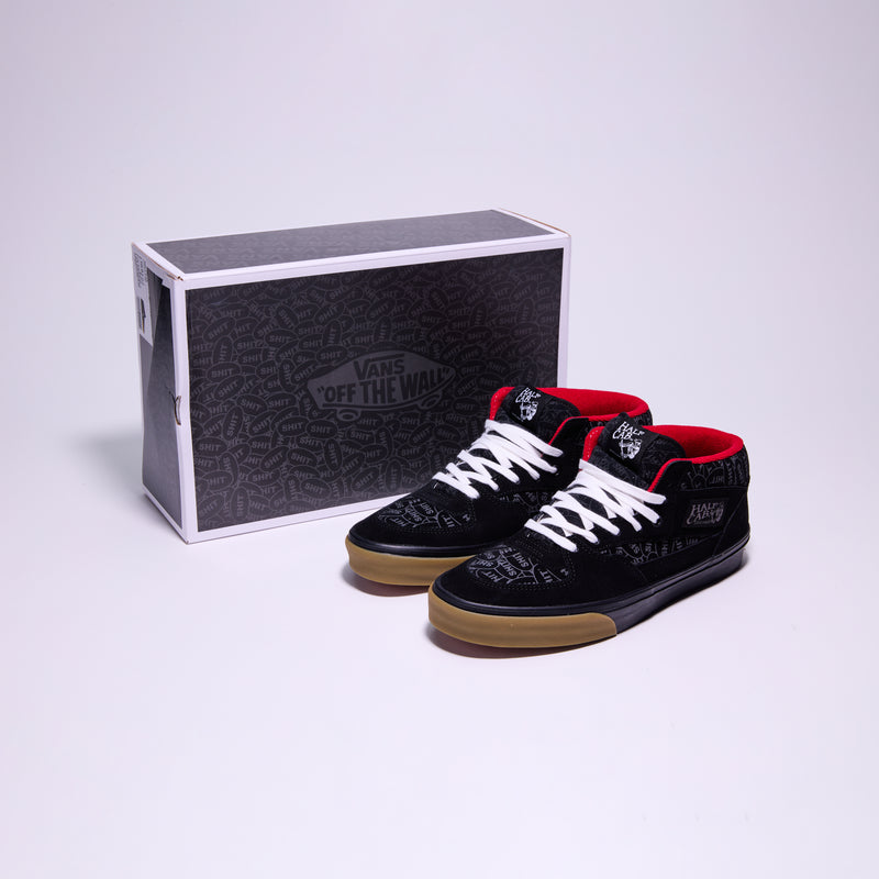 VANS X SHIT Halfcab, BLK/RED/GUM