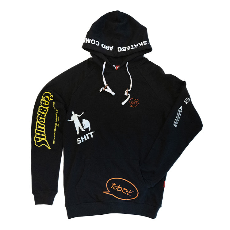 SHIT® MULTILOGO HOODIE BLACK