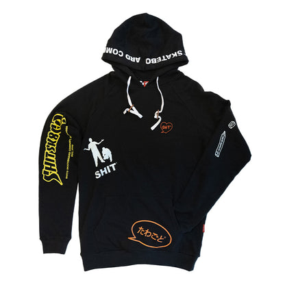 SHIT® MULTILOGO HOODIE BLACK