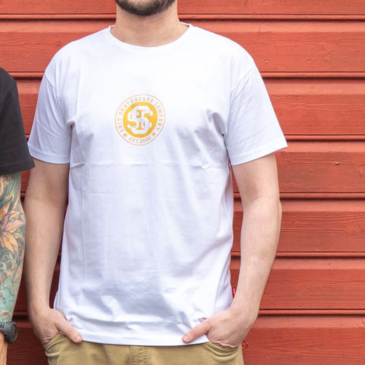 SHIT® T-SHIRT SSC LOGO WHITE / GOLD