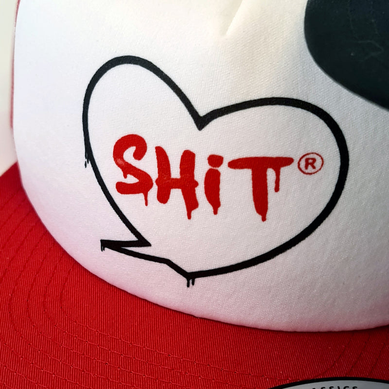 SHIT® HEART CAP, RED/WHITE