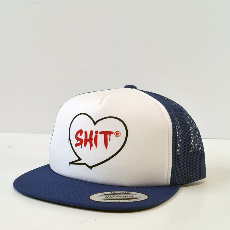 SHIT® HEART CAP, BLUE/WHITE