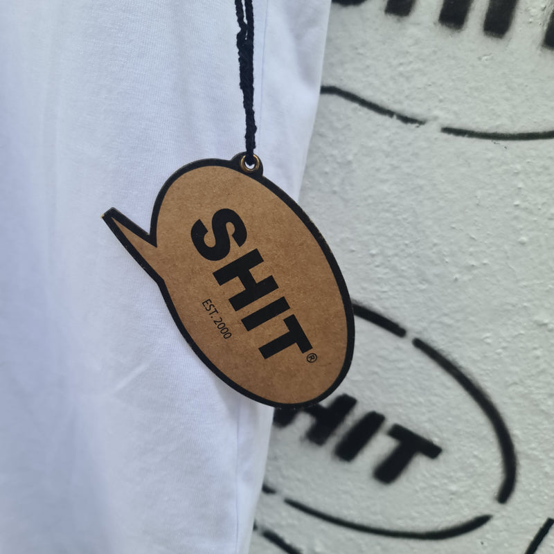 SHIT® T-shirt, TB Chest, White