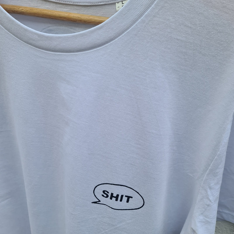 SHIT® T-shirt, TB Chest, White