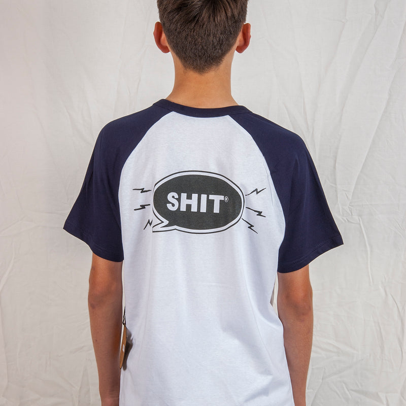 SHIT® TB 21 T-shirt, White/Dark Blue